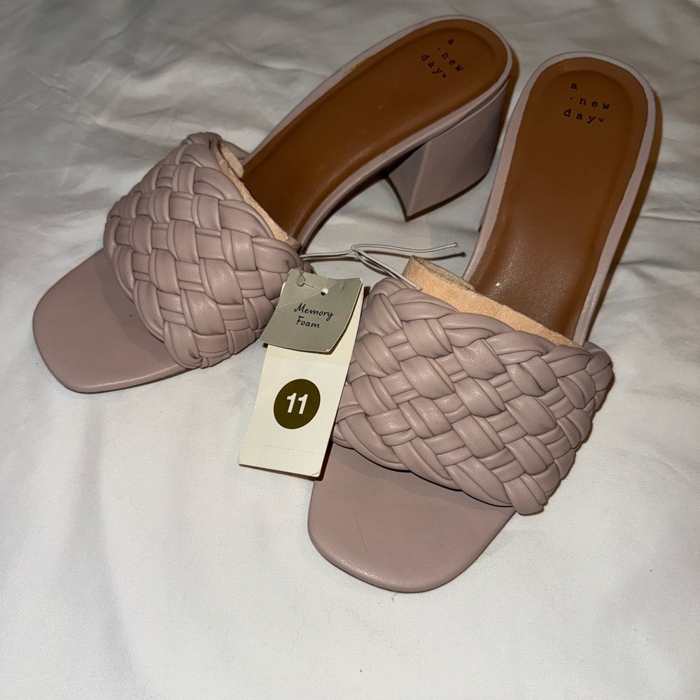 A New Day Tan Braided Heels